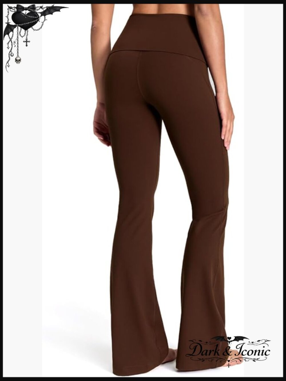 High Waisted Foldover Flare Leggings, Tummy Control Bootcut Yoga Pants